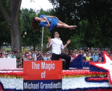 Michael Grandinetti Levitates A Girl in Washington DC's 4th of July Parade