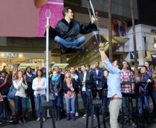 Michael Grandinetti Levitates on Hollywood Boulevard