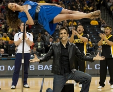 Floating A Girl at Center Court in New York City 2