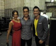 Michael Grandinetti with Diana DeGarmo and Ace Young Backstage at Masters of Illusion